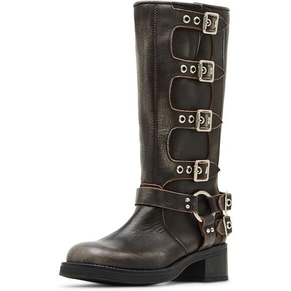 Steve Madden ROCK11S1 Women's Rocky Knee High Boot, Brown Distressed - Size 8.5 - Picture 1 of 4
